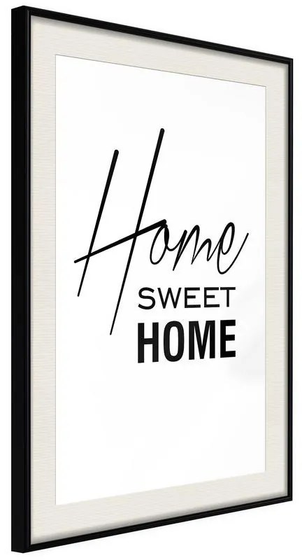 Poster  Home I  Cornice Quadri Cornice nera con pass-partout, Larghezza x Altezza Home decor 40x60