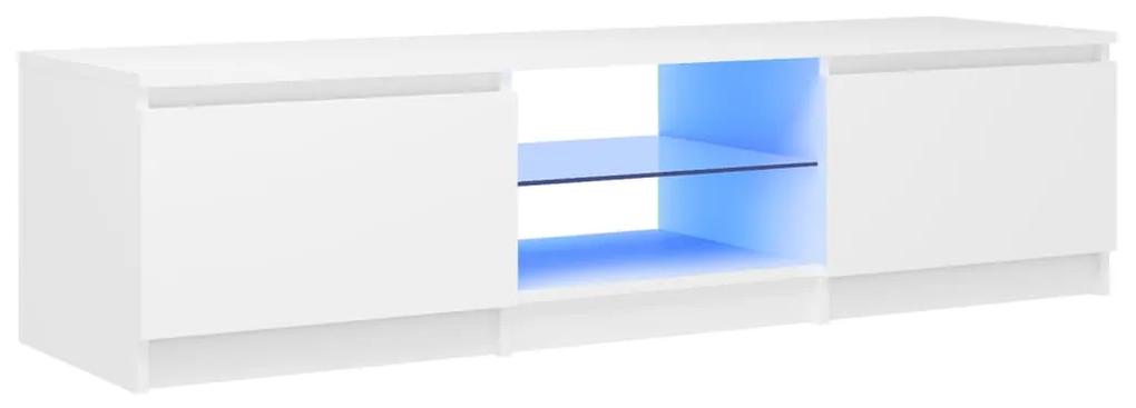 Mobile Porta TV con Luci LED Bianco 140x40x35,5 cm