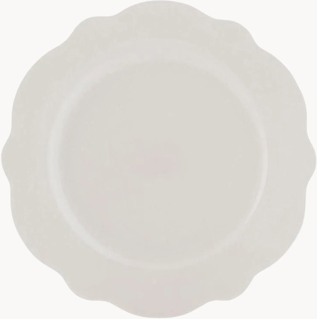 Set di 6 piatti da frutta in porcellana Blanc