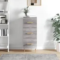 Credenza Grigio Sonoma 34,5x34x90 cm in Legno Multistrato 828594