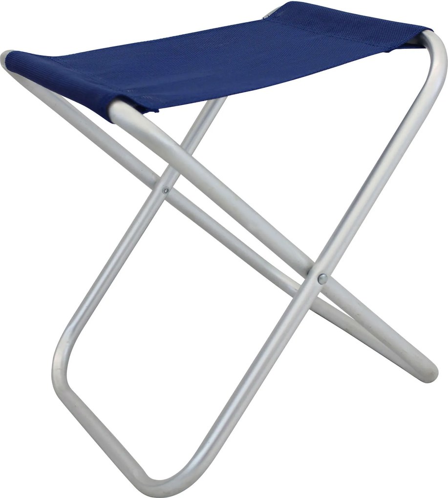 sgabello da spiaggia e campeggio pieghevole alluminio textilene cm 40 x 39 x 46 h color grigio