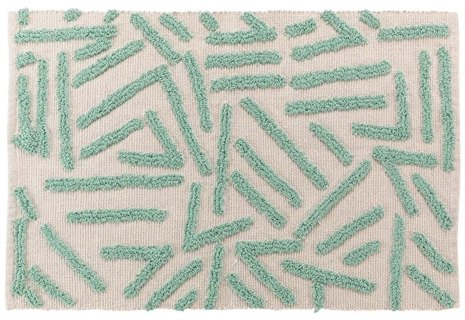 Tappeto lavabile in menta-crema 60x90 cm Athena - douceur d'intérieur