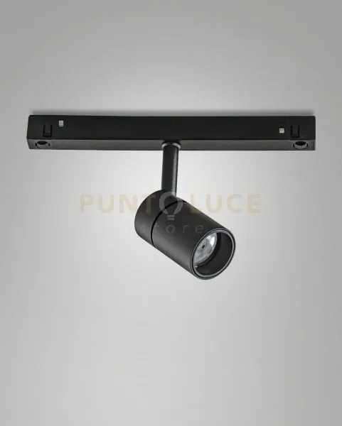 Ermes spot 2700k 500lm 6w 48v per sistema binario nero 24°on/off