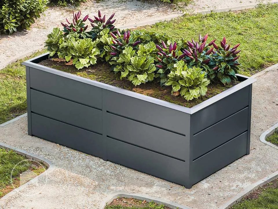PRIMEYARD 75 x 175 x 78 cm Orto rialzato, acciaio, antracite - (GFPV00956)