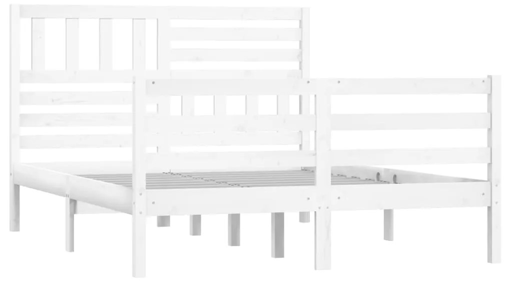 Giroletto bianco in legno massello 140x190 cm