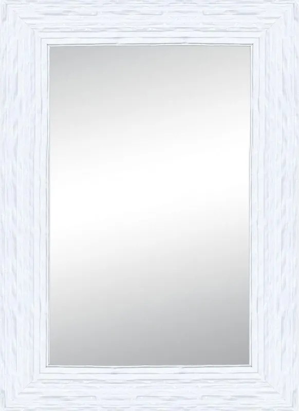 Specchio Teresa rettangolare in legno bianco 98 x 138 cm