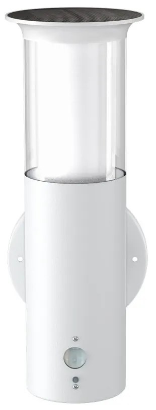 Applique Solare Bianca in Acciaio, con Sensore di Movimento, IP54 Colore Bianco Naturale 4.000K