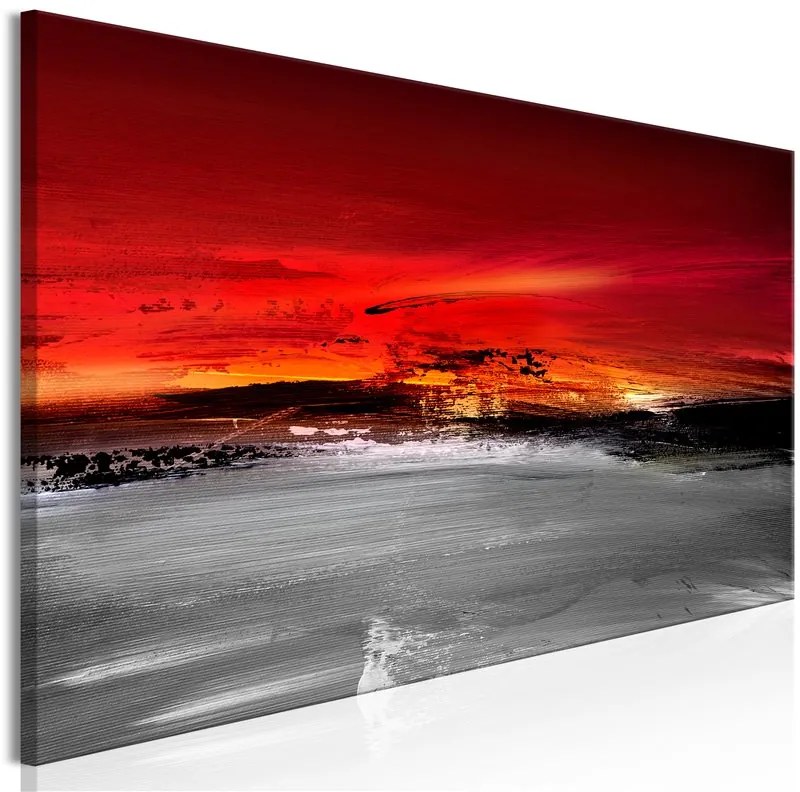 Quadro Crimson Landscape (1 Part) Narrow  Colore Rosso, Dimensioni e Misure 120x40