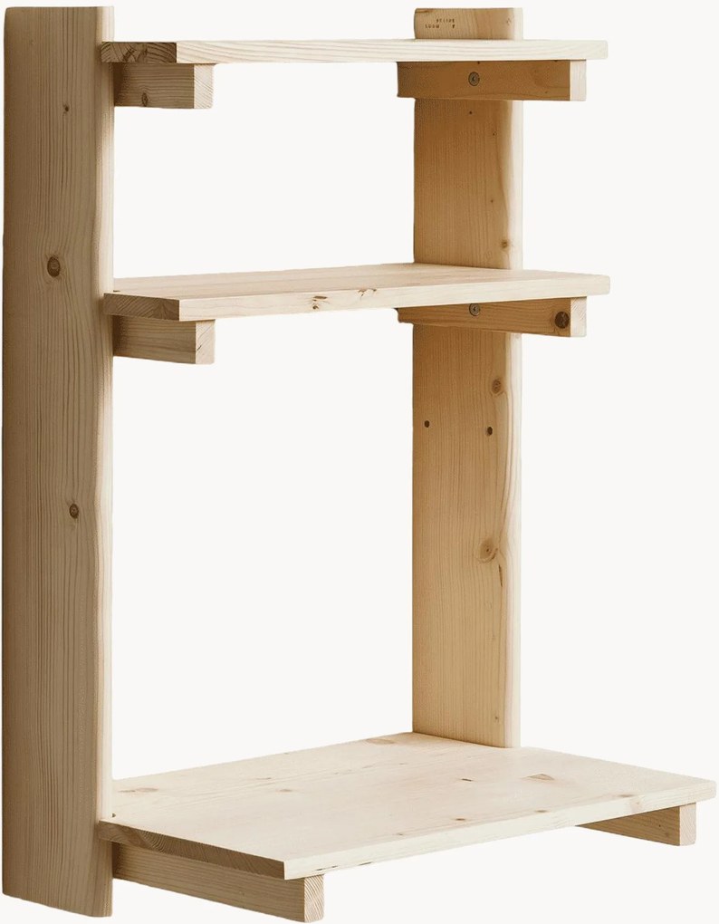 Mensola da parete in legno di pino con funzione scrivania Beam