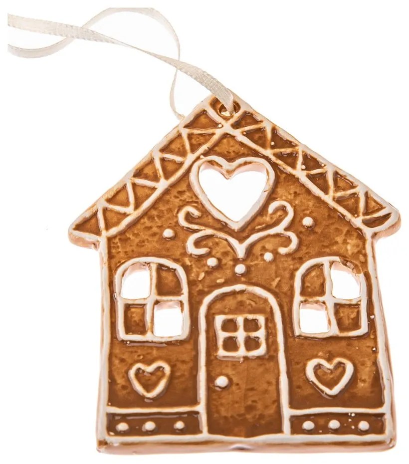 Decorazione per albero di natale in ceramica 10 cm Gingerbread House – Dakls