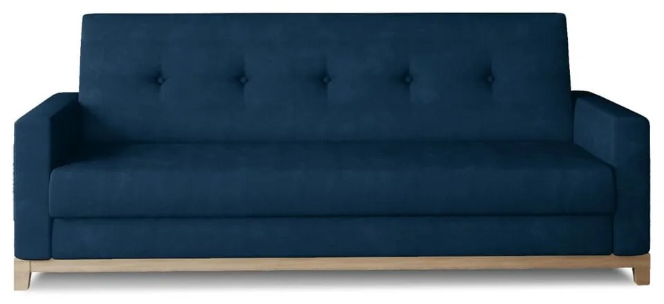 Divano blu allungabile/con contenitore e rivestimento in velluto 216 cm Selene – ELTAP