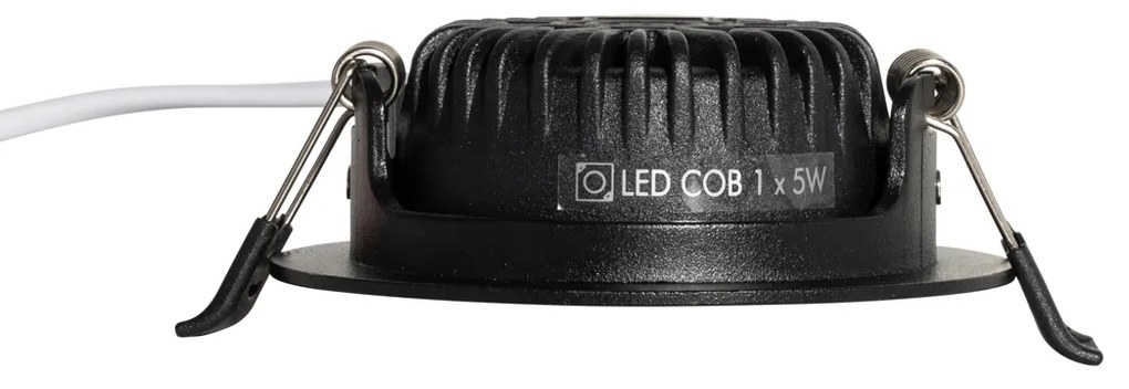 Faretto da incasso nero orientabile 8,2 cm con LED Dim to Warm IP54 Ultra Slim - Pupil