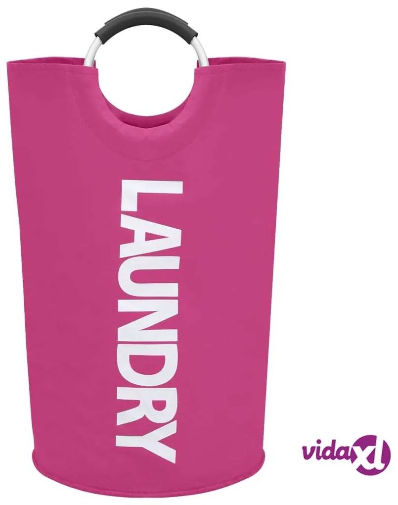 vidaXL Portabiancheria 2 pz Rosa