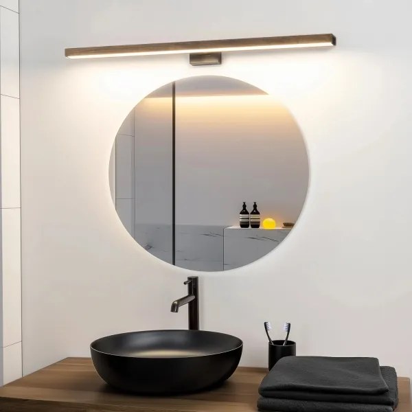 Brilagi-Illuminazione a LED per specchi da bagno WOODY MIRROR LED/15W/230V IP44 quercia/nero