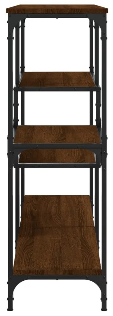 Tavolino consolle rovere marrone 103x32x95 cm legno multistrato