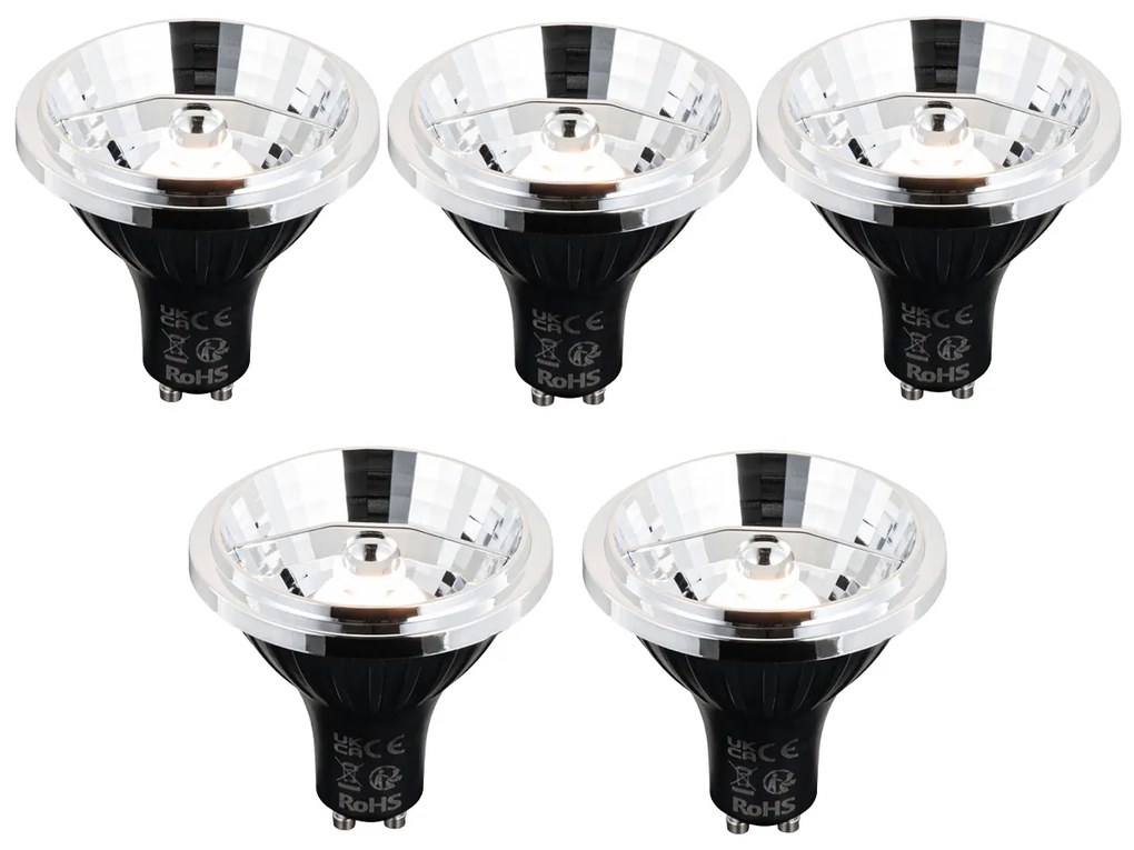 Set di 5 Lampadine LED GU10 Smart Dimmerabili AR70 6W 500 lm 2200 - 6500K