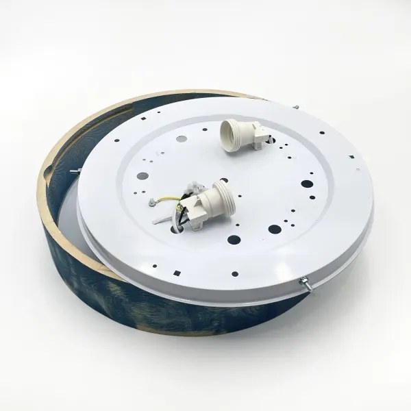 Brilagi - Plafoniera PINO 2xE27/15W/230V pino/blu Ø 37,5 cm