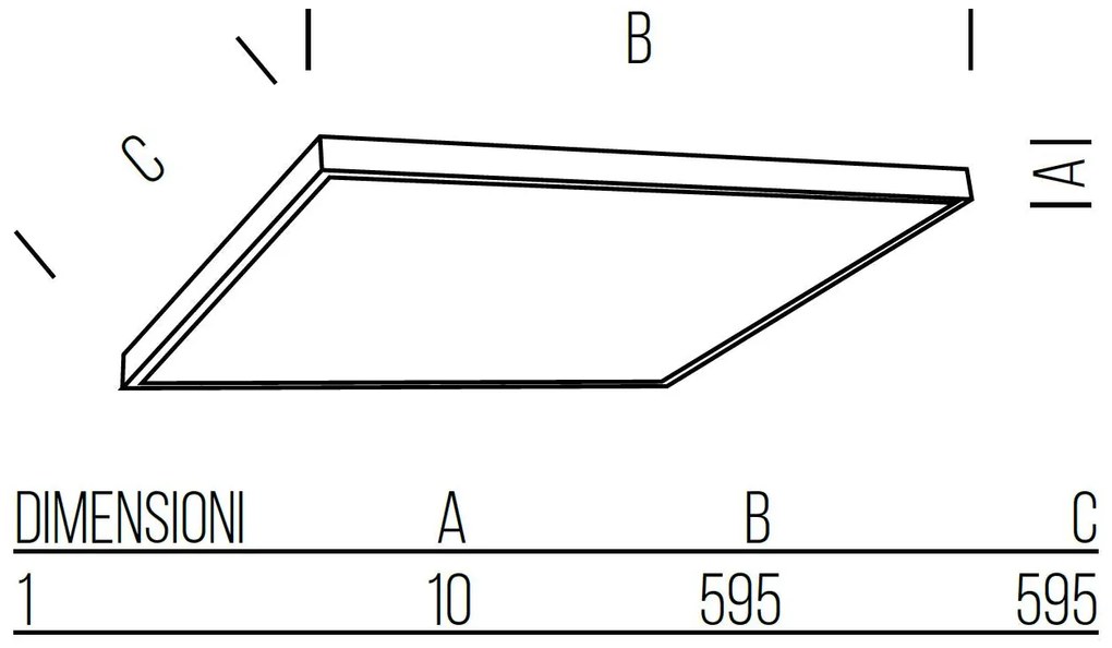 Panel 600x600mm 45W CW - UGR<19