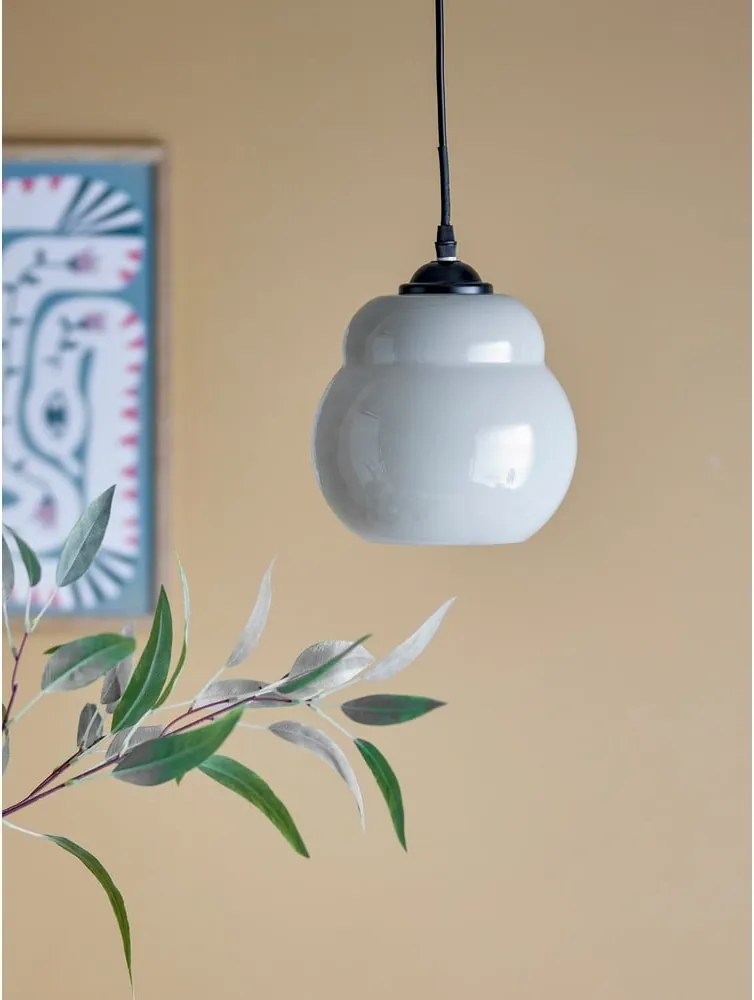 Lampadario grigio con paralume in vetro ø 19 cm Motella – Bloomingville