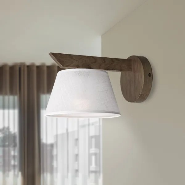 Brilagi - Lampada da parete LED ANTHONY 1xE14/40W/230V noce/bianco