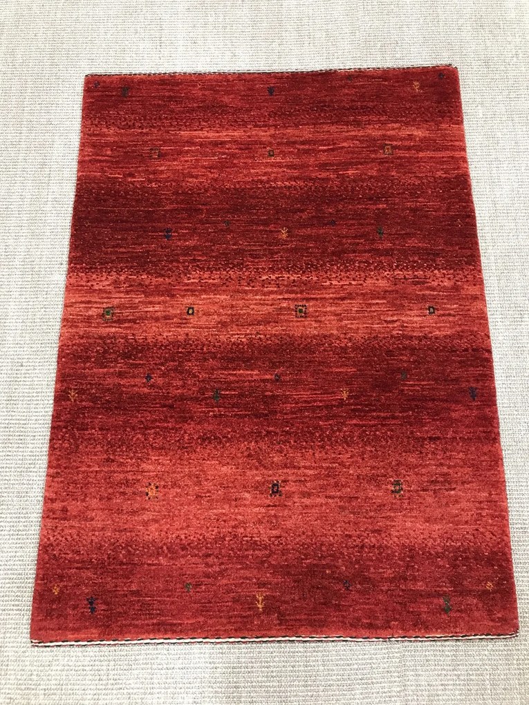 Loribaft Tappeto 80 x 110 Rosso (Iran) Annodato A Mano