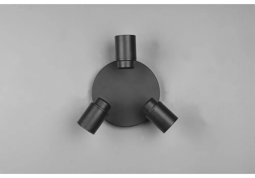 Faretto in metallo nero opaco Angelo - Trio