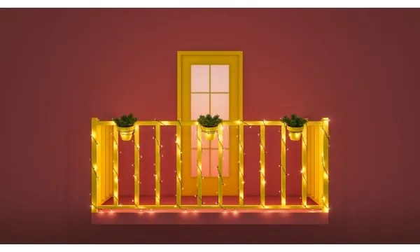 WiZ - Catena LED RGBW dimmerabile per esterni 160xLED 20m IP44 2700-5000K Wi-Fi