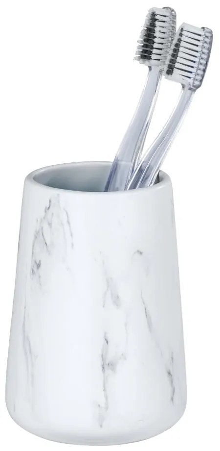 Tazza in ceramica bianca per spazzolini da denti Adrada - Wenko