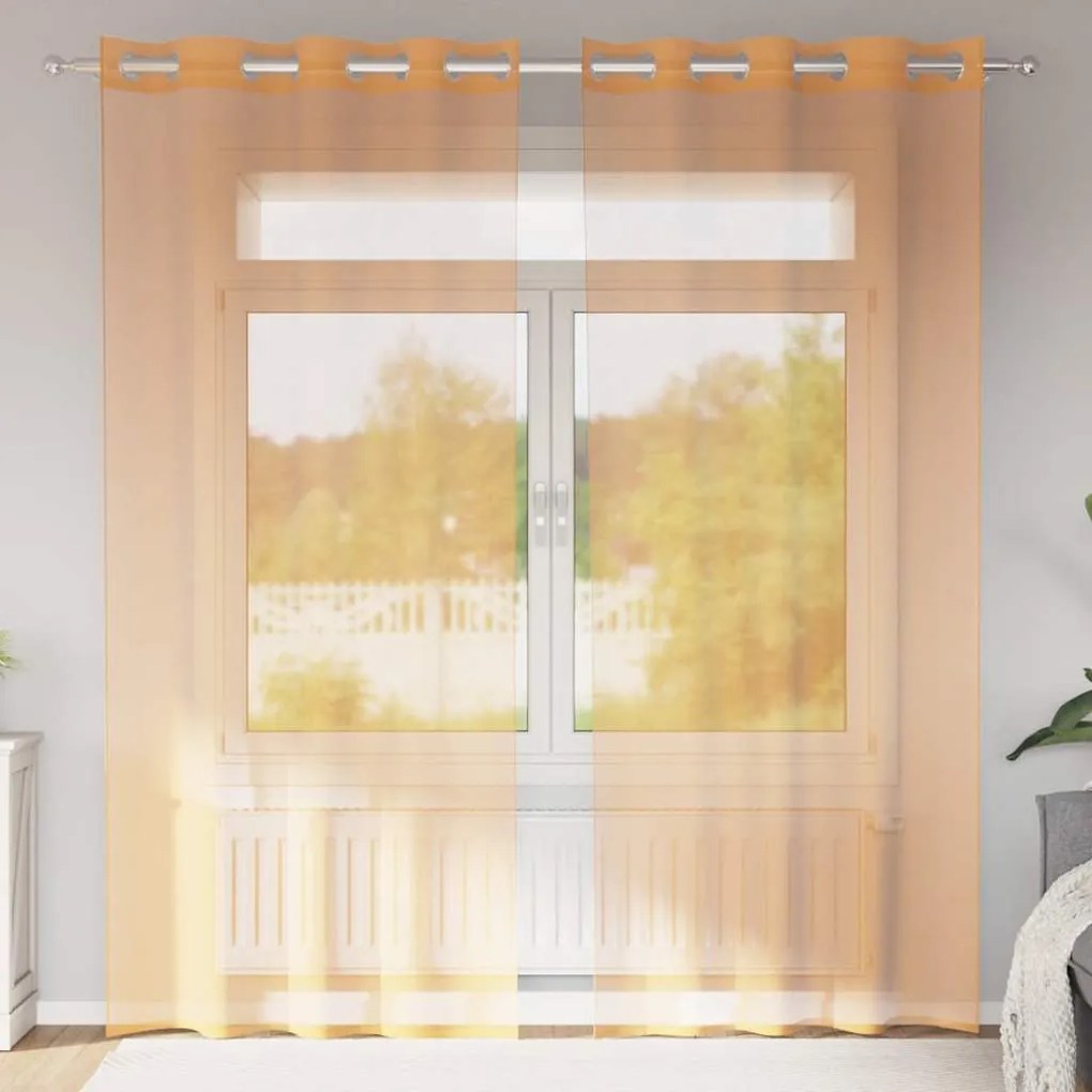 Tende İn Voile Con Occhielli 2 Pz Terracotta /