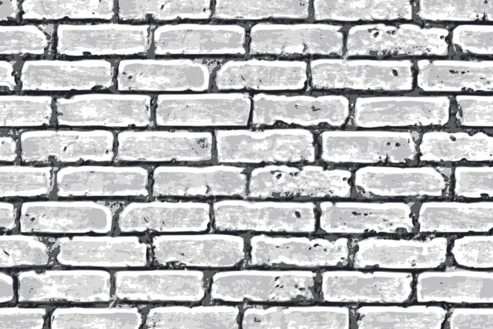 Carta da parati – Mattone Grigio Dipinto