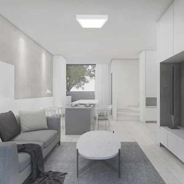 Plafoniera LED da bagno LED/18W/230V 6500K IP44 22,5x22,5 cm bianco