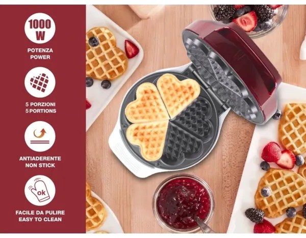 Beper - Piastra per waffle 1000W/230V