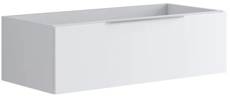 Mobile da bagno sospeso sotto lavabo L 99.5 x H 30 x P 45.5 cm bianco opaco, 1 cassetto Brera