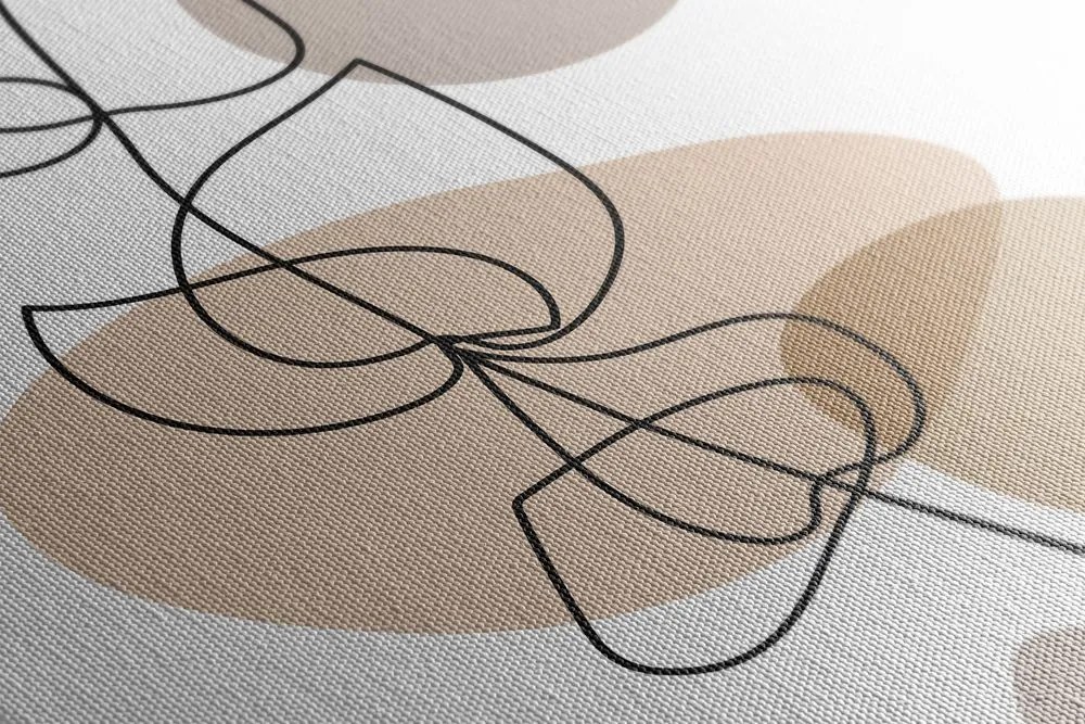 Quadro su tela – Foglia minimalista su sfondo bianco No1