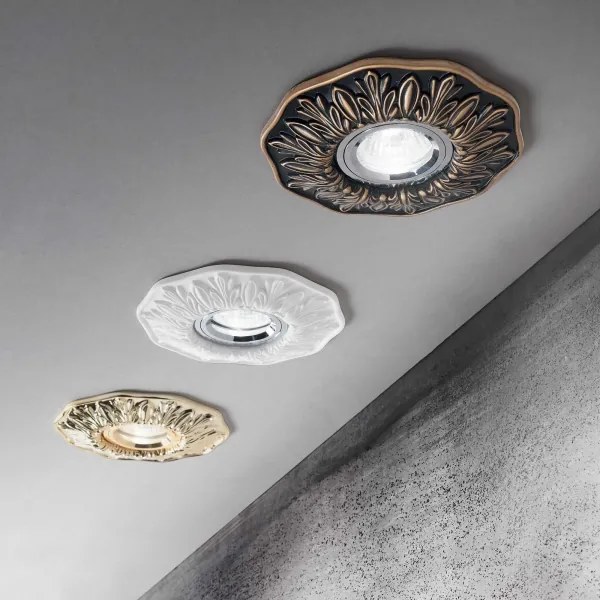 Ideal Lux - Faretto da incasso POLKA 1xGU10/50W/230V bronzo