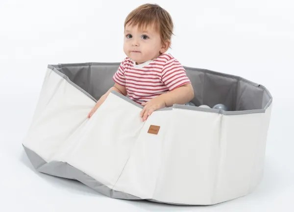 Piscina secca per bambini con palline pr. 80 cm bianco/grigio