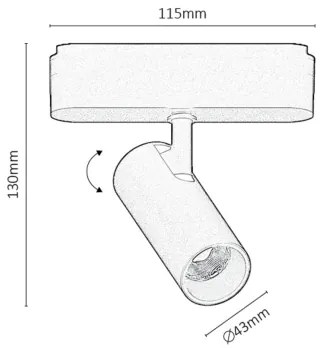 Rabalux 70115-LED Faretto per binario monofase LiTrack LED/10W/24V 4000K