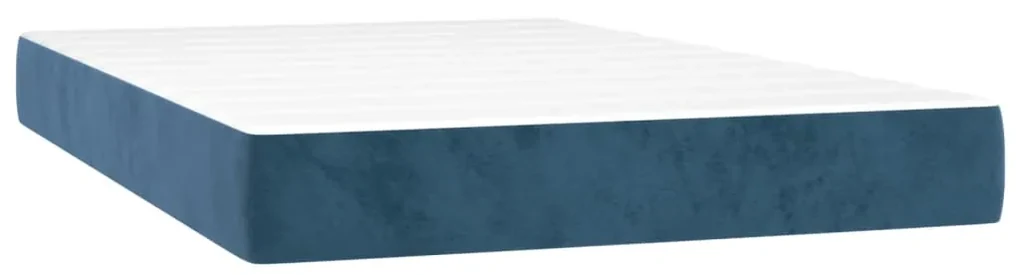 Materasso a molle blu scuro 120x200x20 cm in velluto