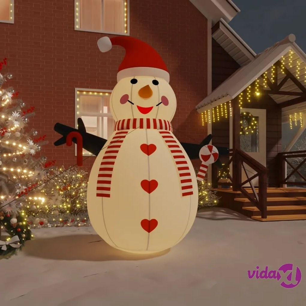 vidaXL Pupazzo di Neve Gonfiabile con LED 360 cm