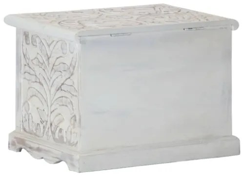 Cassapanca 58x40x40 cm in Legno Massello di Acacia