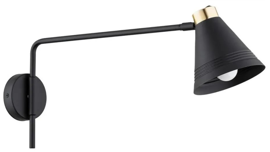Argon 8009 - Applique AVALONE 1xE27/15W/230V 57 cm nero/oro