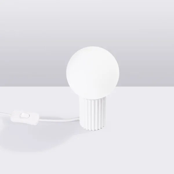 Sollux SL.1711 - Lampada da tavolo HALO 1xG9/8W/230V diametro 12 cm bianco