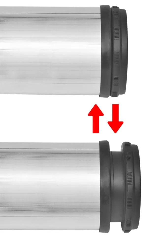 Set gambe tavolo 4 pz in nickel spazzolato regolabili 1100 mm