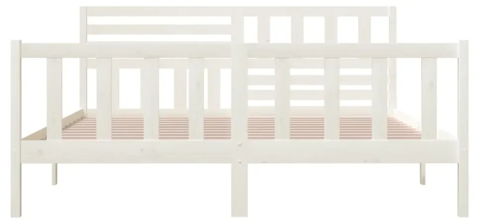 Giroletto bianco in legno massello 180x200 cm 6ft super king