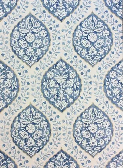 Tapete Marguerite von Nina Campbell - Indigo/ Blue