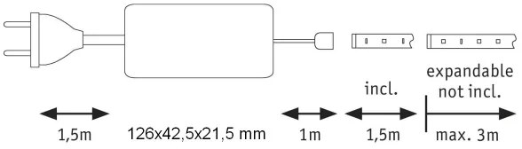 Paulmann 70668 - LED/9W IP44 Striscia da bagno dimmerabile MAXLED 1,5m 2700K 230V