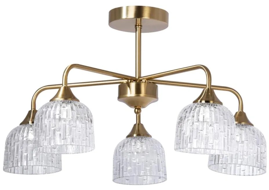 Lampadario a sospensione con supporto rigido 5xE14/60W/230V oro