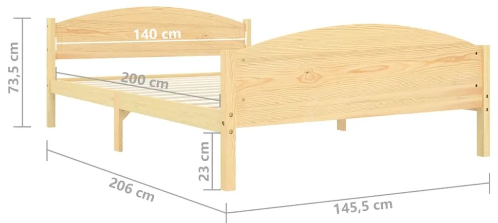 Giroletto in Legno Massello di Pino 140x200 cm