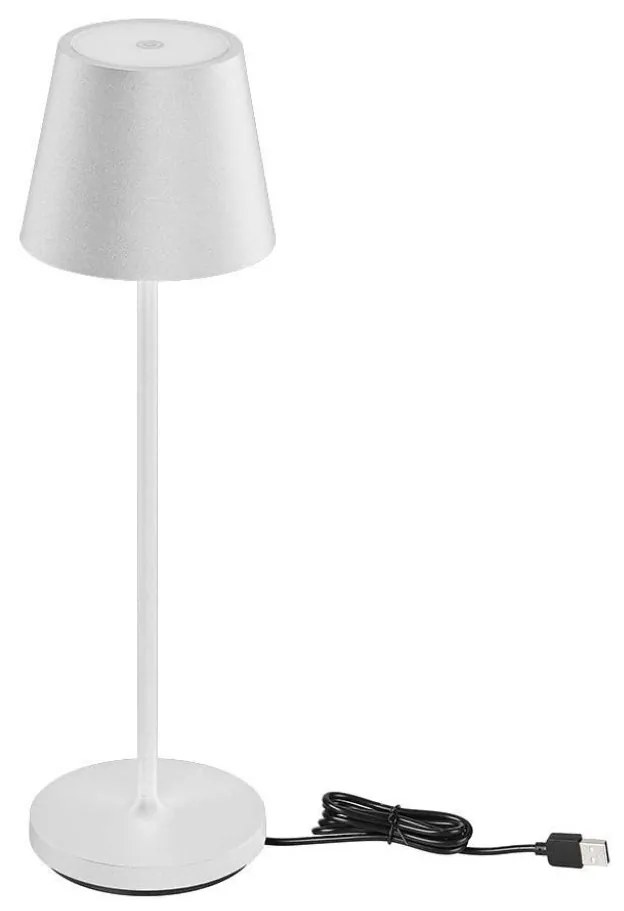 Lampada LED da Tavolo 15W Bianca con Dimmer Touch e Ricarica Wireless