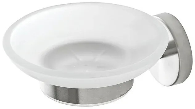Portasapone a muro in vetro e acciaio inox satinato Galassia
